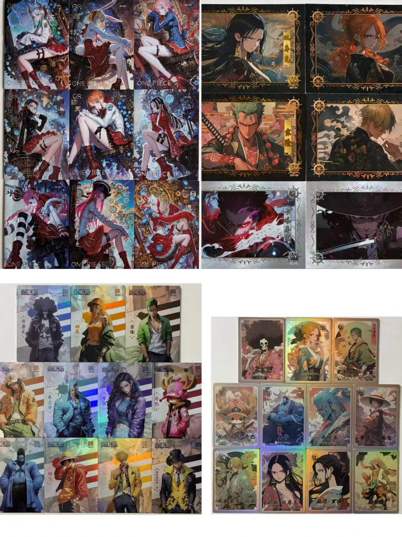 Japanese Anime One Piece, Robin, Han Cook, Nami Collectible Cards Christmas Birthday Gift