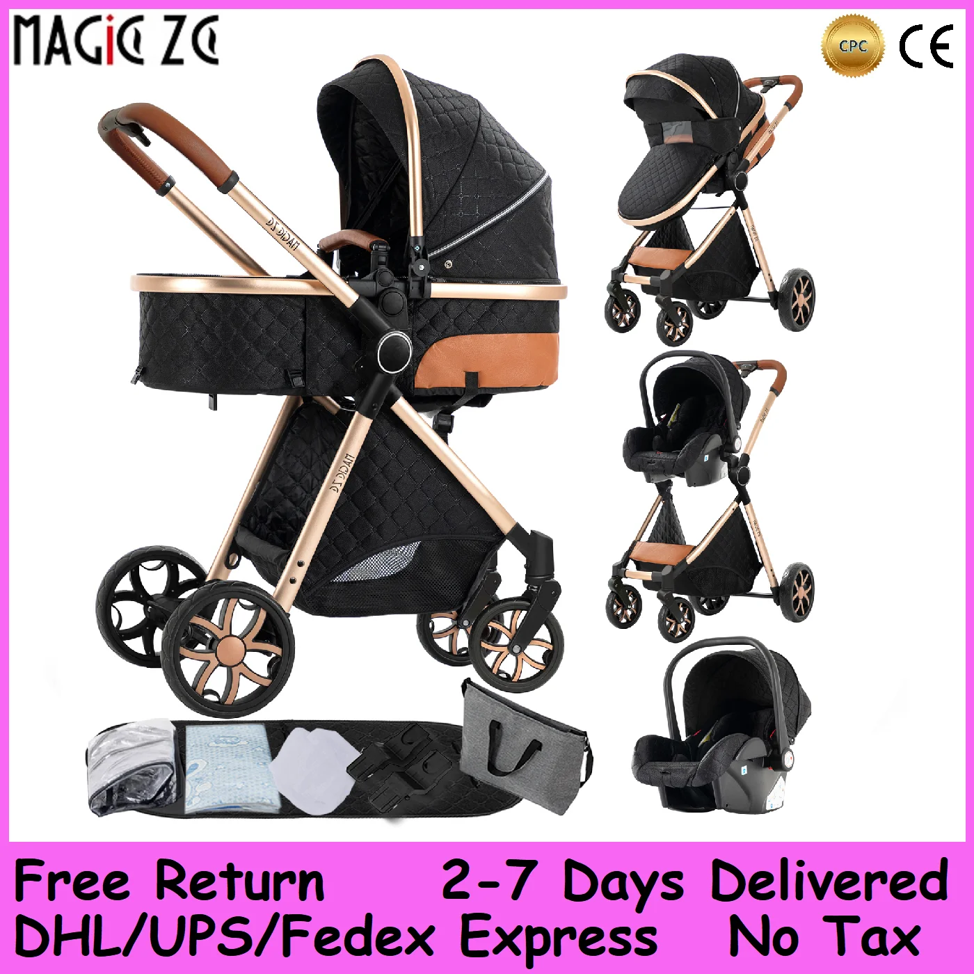 Da Avventure Neonate: passeggino convertibile e sistema per carrozzina 3 in 1, guida fluida per tutti i terreni e piega rapida e compatta