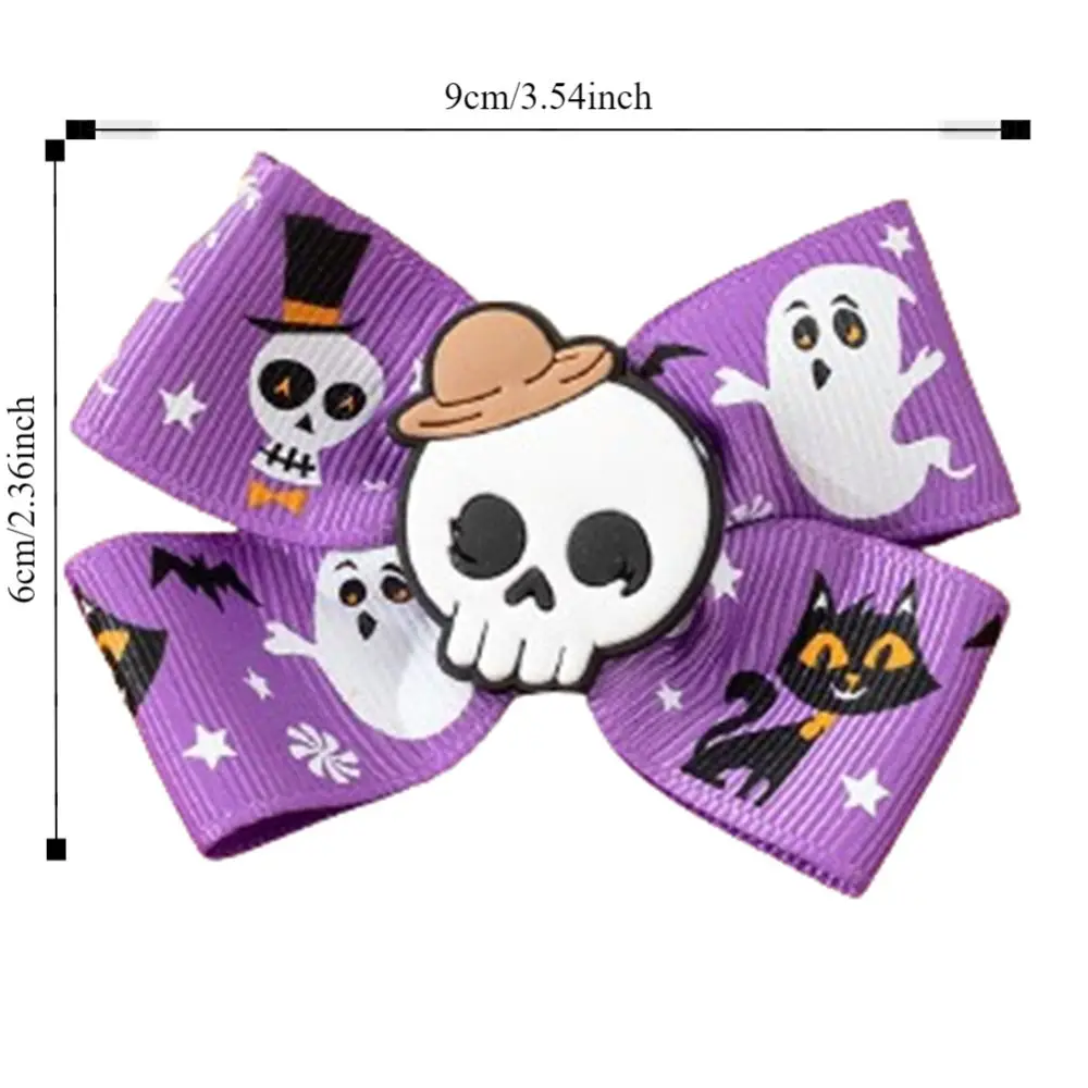 Fashion Ghost Halloween Bow Hair Clip Funny Eyeball Pumpkin Hairpin Hairpin Creativity Bat Duckbill Clip Cosplay
