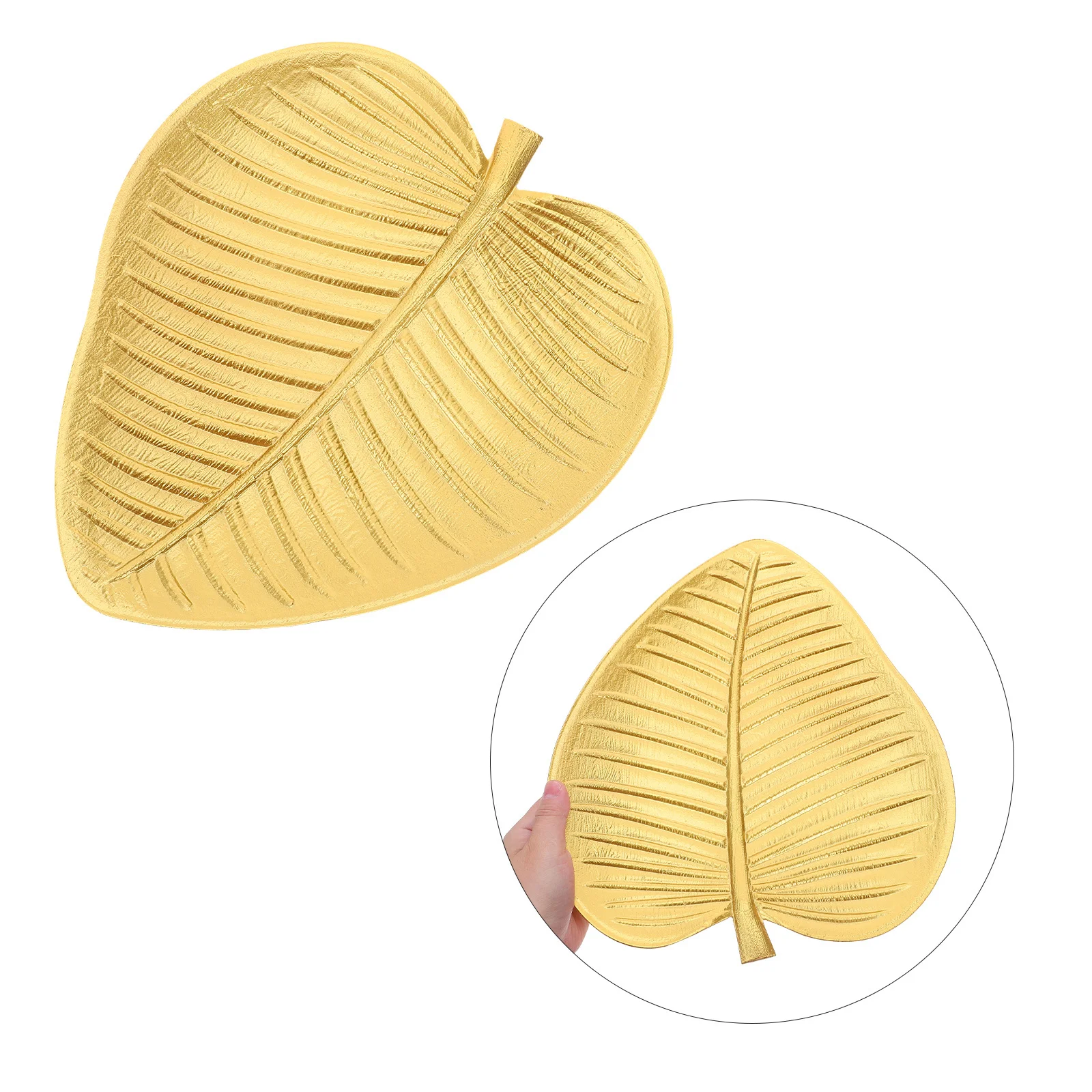 

Natural Wood Leaf Shaped Decorative Tray Smooth Finish Jewelry Organizer Candy Serving Snack Holder Trinket Dish Fruit Plate