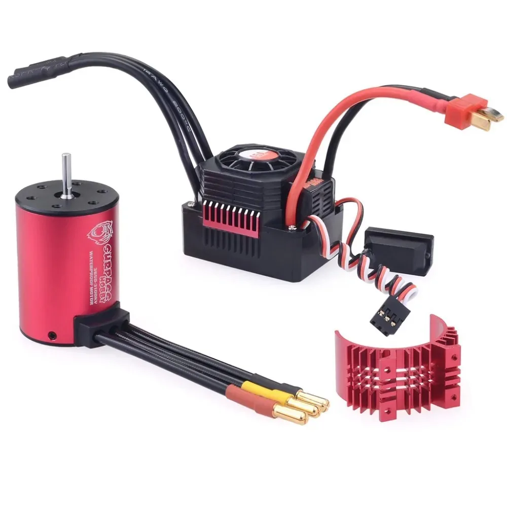 3650 Brushless Motor ESC Kit 2300KV 3600KV Waterproof 15mm Shaft Motor and 45A 60A ESC Power System for RC Racing Car