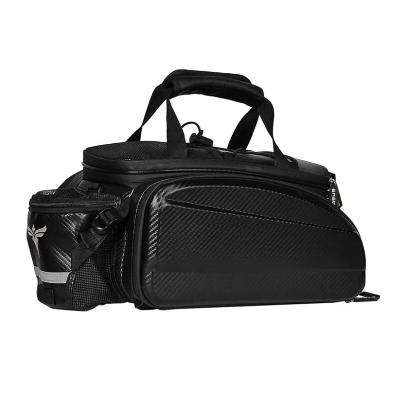 

Bicycle Riding Bag Waterproof Carbon Leather Rear Seat Bag Large Capacity 17L Camera Handbag