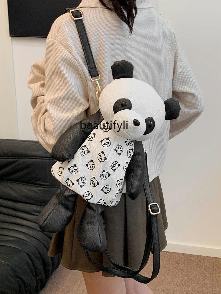 Personalized Panda Bag for Women Summer New Cute Girls' One-Shoulder Bag Trendy Versatile Women's Bag