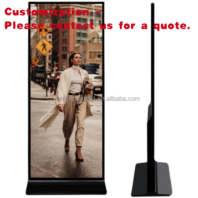 custom.70/75/80/86Inch Full Color Digital Signage Floor Standing Player Kiosk Advertising Display With Graphics VideoTouch S