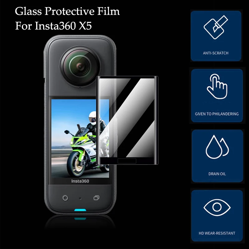 Tempered Glass for Insta 360 X5 X4 Camera Accessories Screen Protective Film Anti-Scratch Cover for Insta360 X5 X4 Protector