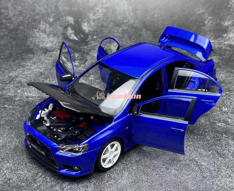 VIAT 1/18 ميتسوبيشي EVO X TE37 الجيل 10 سبيكة قابلة للفتح ضبط نموذج سيارة تحصيل هدية حلية سبيكة