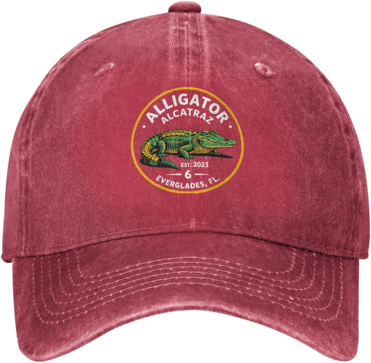 

Alligator Alcatraz Hat for Mens Baseball Caps Stylish Washed Dad Hats Cotton