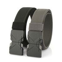 3.4cm New Stretch Belt For Men Best Tactical Belt Quick Release Full Metal Buckle Nylon Unisex Elastic Overalls Work Belt