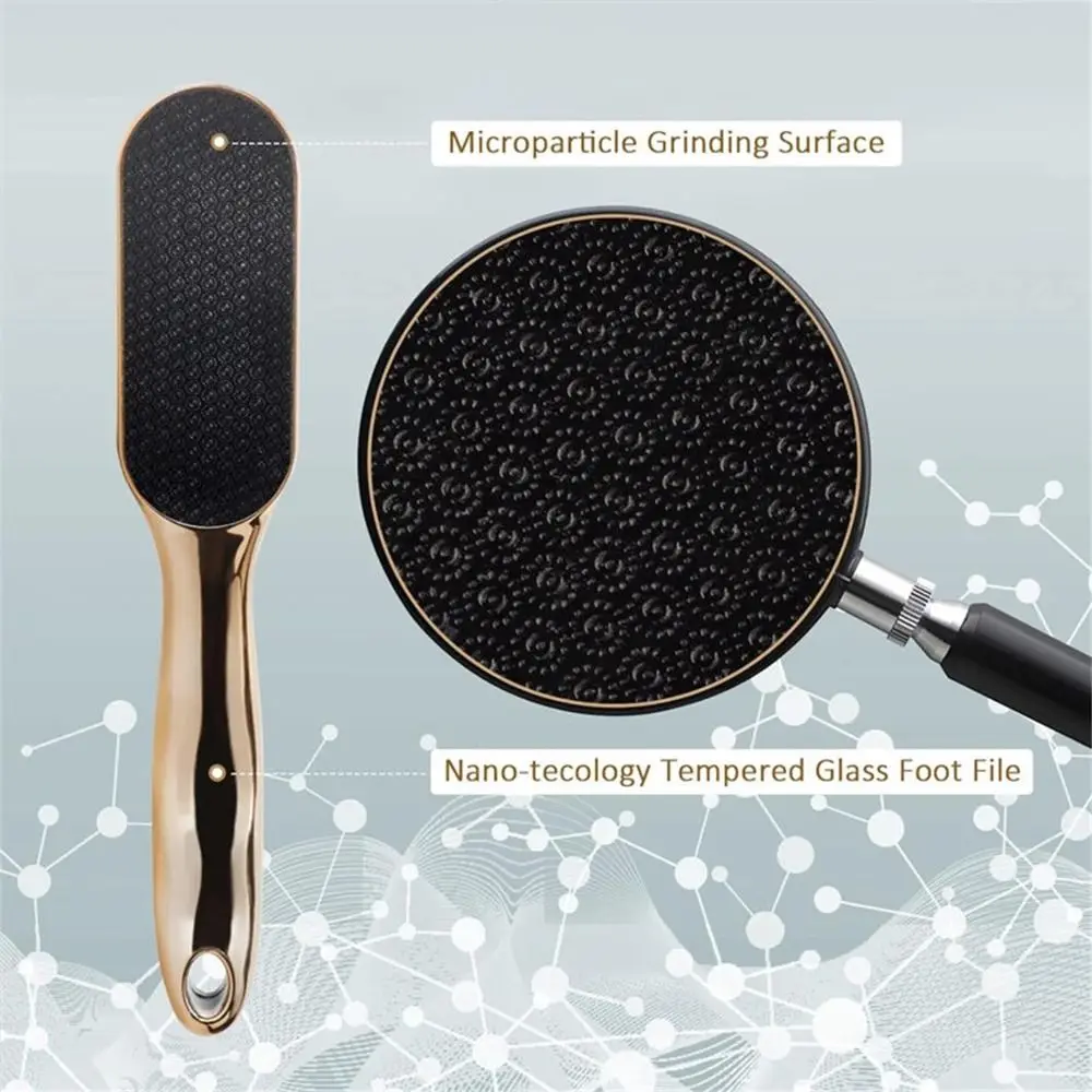 

Nano Glass Veinsgrain Foot File Non-Slip Ergonomic Handle Foot Sander Remove Hard Smooth Feet Dead Skin Foot Scrubber