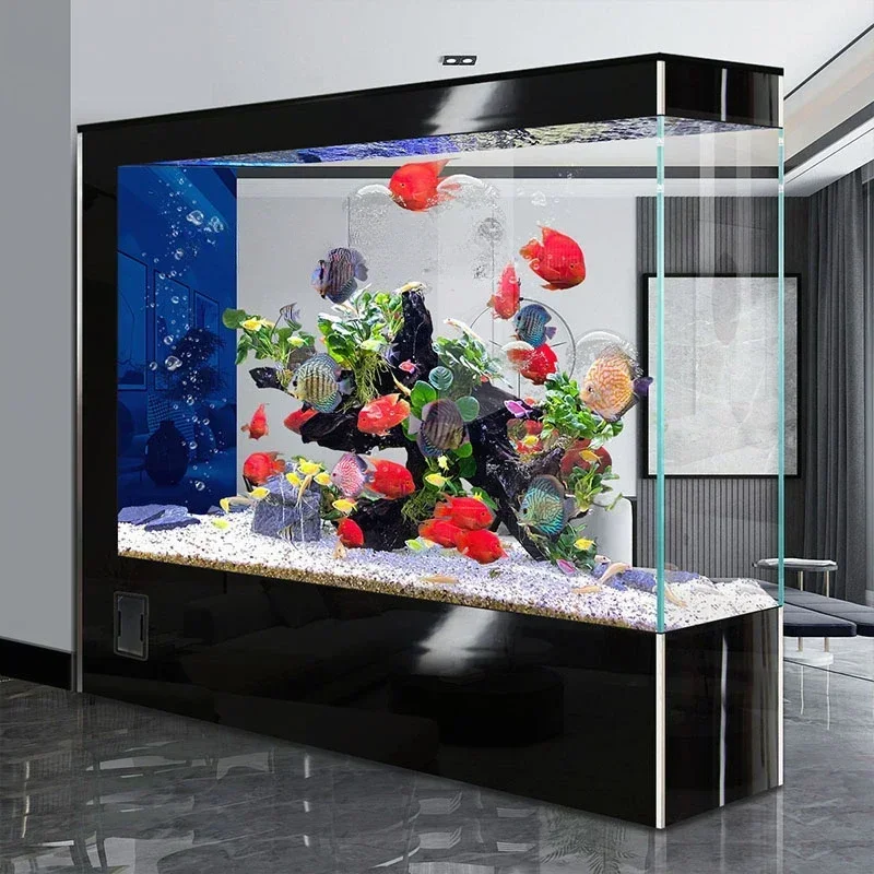 

Large Sized Fish Tanks Aquariums Simple Transparent Sturdy Multifunction Fish & Aquatic Pet Supplies Pet Products Аквариум FYFT