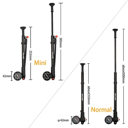 Imagen 2 del producto Bomba de aire de alta presión ZTTO 300psi con calibre, horquilla portátil para bicicleta, suspensión, tija de sillín, inflador de neumáticos para válvula Schrader Presta