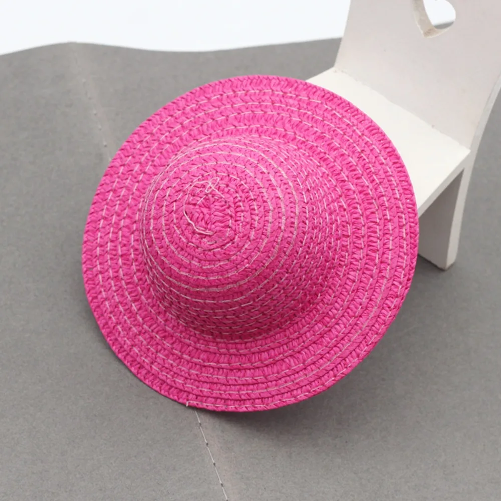 

Fashion Inner Diameter 7-7.5CM Doll Straw Hat DIY Dollhouse Doll'S Hats Miniature Replacement Doll Clothing Match DJD Doll
