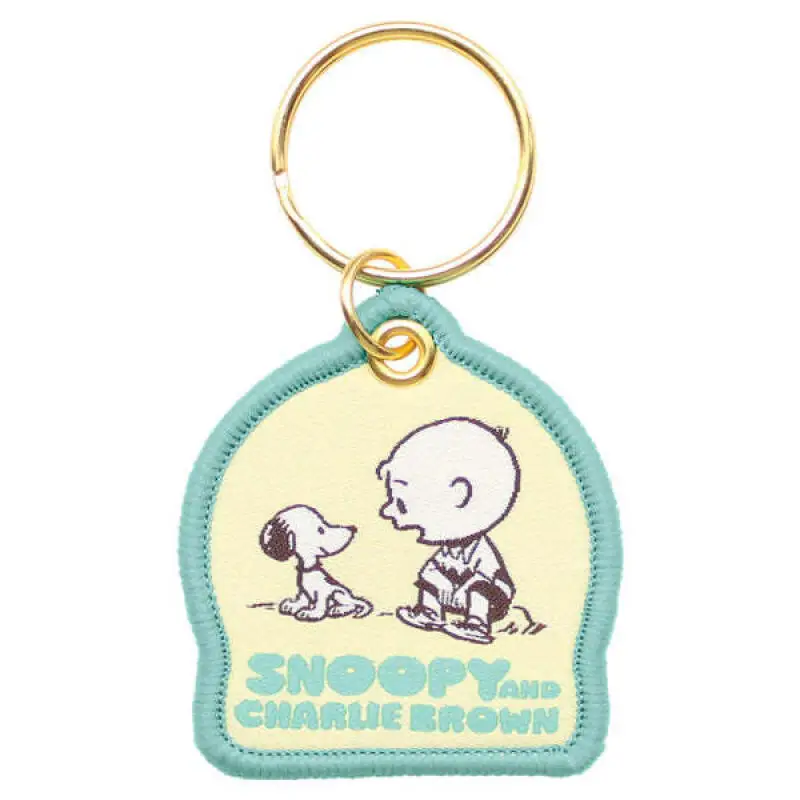 Kawaii Snoopy 75Th Anniversary Embroidered Keychain Pendant Cute Cartoon Keychain Bag Pendant Headphone Anti-Lost Pendant Gift