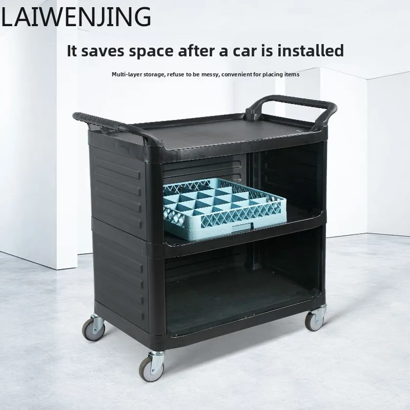 

SGF Multifunctional Restaurant Food Cart with Door, Three-Layer with Baffle, Enclosed and Insulated Food Delivery Cart