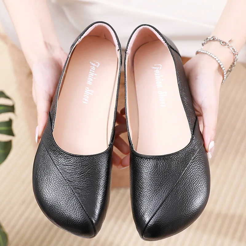 Spring Autumn Women Loafers Flats Ballet Shoes Casual Flat Shoes Femme Breathable Slip on Work Shoes Ladies Shoes Large Size