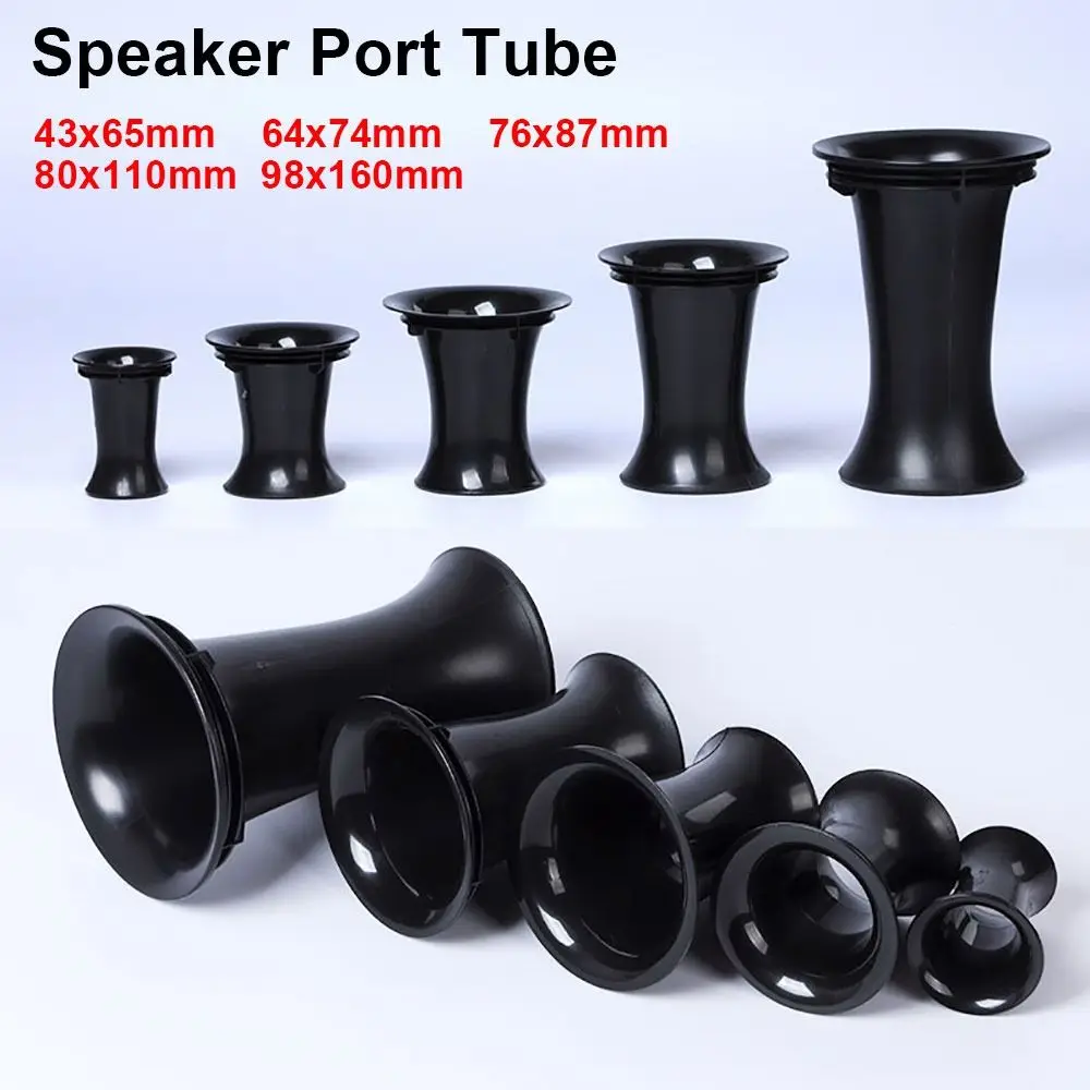 1Pcs New Voice Part Speaker Port Tube Subwoofer Bass Plastic Air Vent Tubes Black Reflex Port Sound Box Port Speaker Accessories