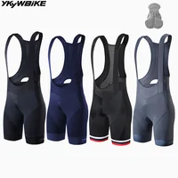 Ykywbike-pantalones cortos con pechera para ciclismo para hombre, ropa para exteriores, medias acolchadas con pechera para montar en bicicleta, ropa de ciclismo de secado rápido