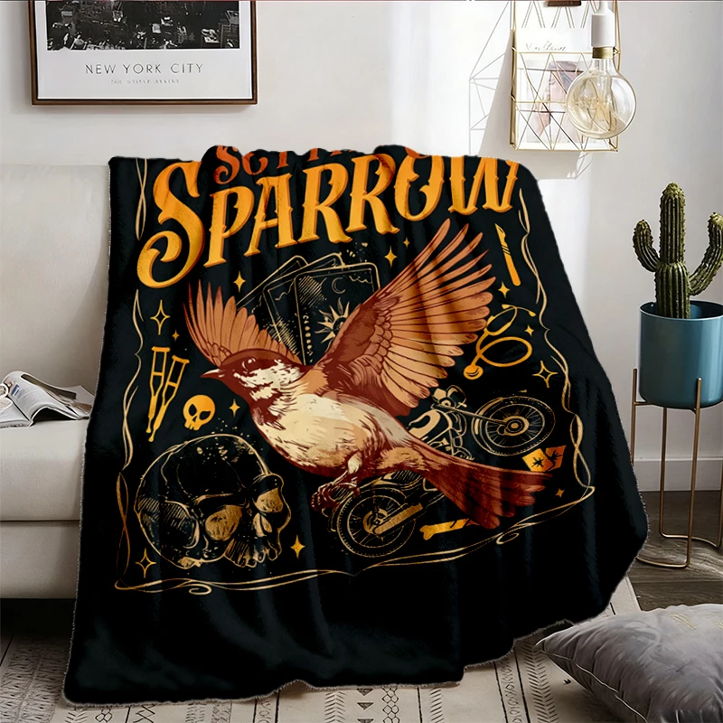 Scythe Sparrow Comfort Flannel Blanket, Dark Romance Book Merch Gift Flannel Throw Cozy Blanket