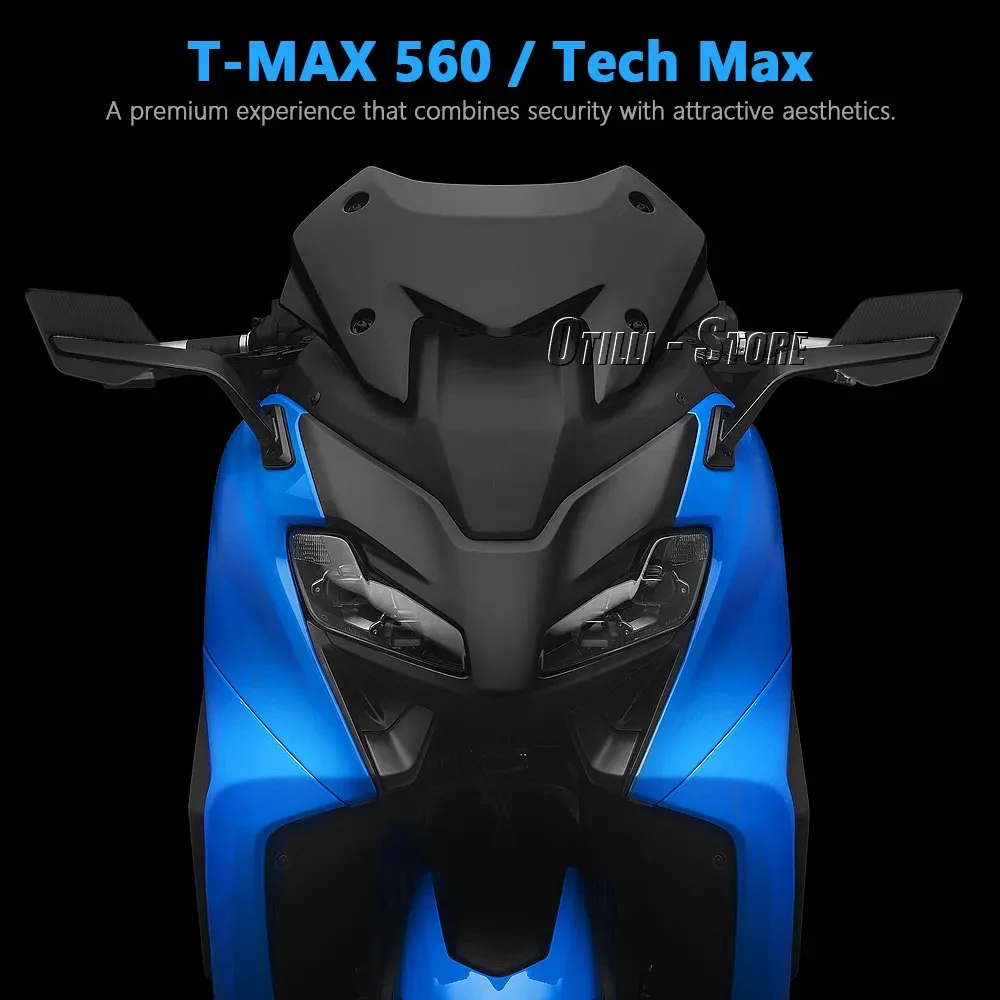 For Yamaha T-Max 560 Tech Max Stealth Winglets Side Mirror Motorcycle Rearview Mirror With Wind Deflector T-MAX560 2022-2024