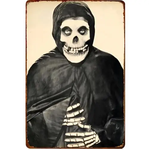 Misfits Vintage Metal Sign Freaker Ghost Wall Decor ; Punk Rock & Roll