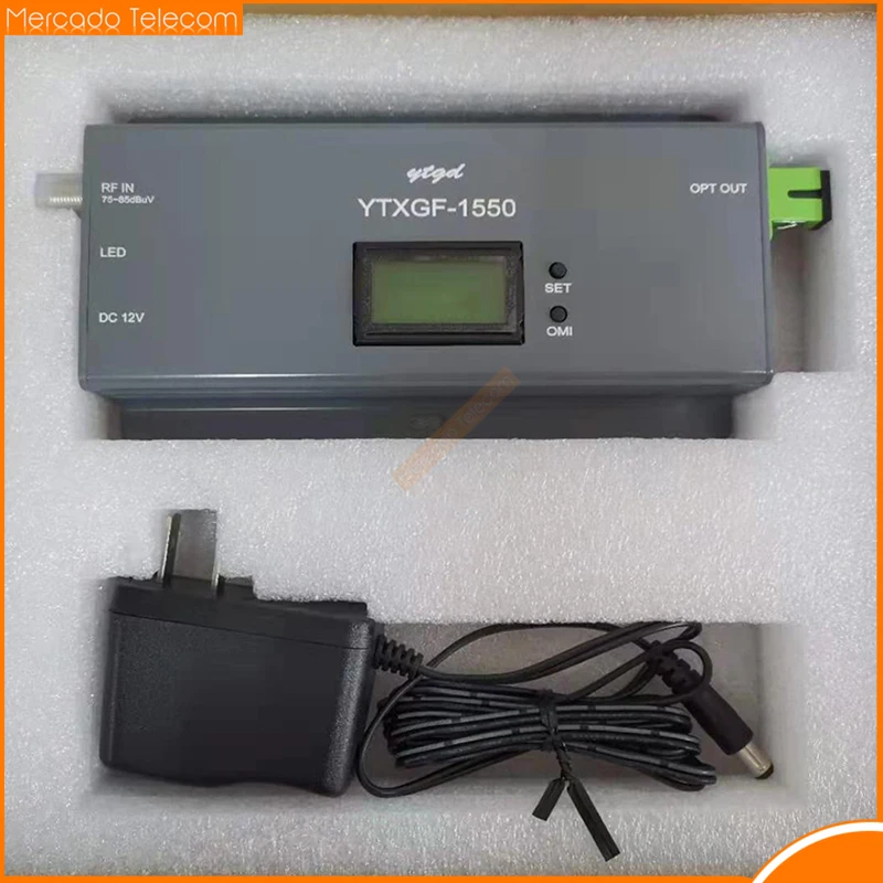 

New FTTH 1010AGC-1550 Optical Fiber Transmitter 1550nm CATV Optical Transmitter With SC/APC Connector RF Input With LCD Display