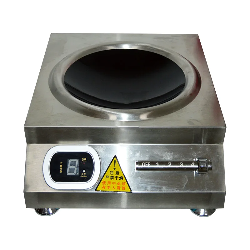 طباخ التعريفي التجاري 5000 واط طباخ كهربائي كبير الطاقة الفولاذ المقاوم للصدأ موقد التعريفي مقعر
