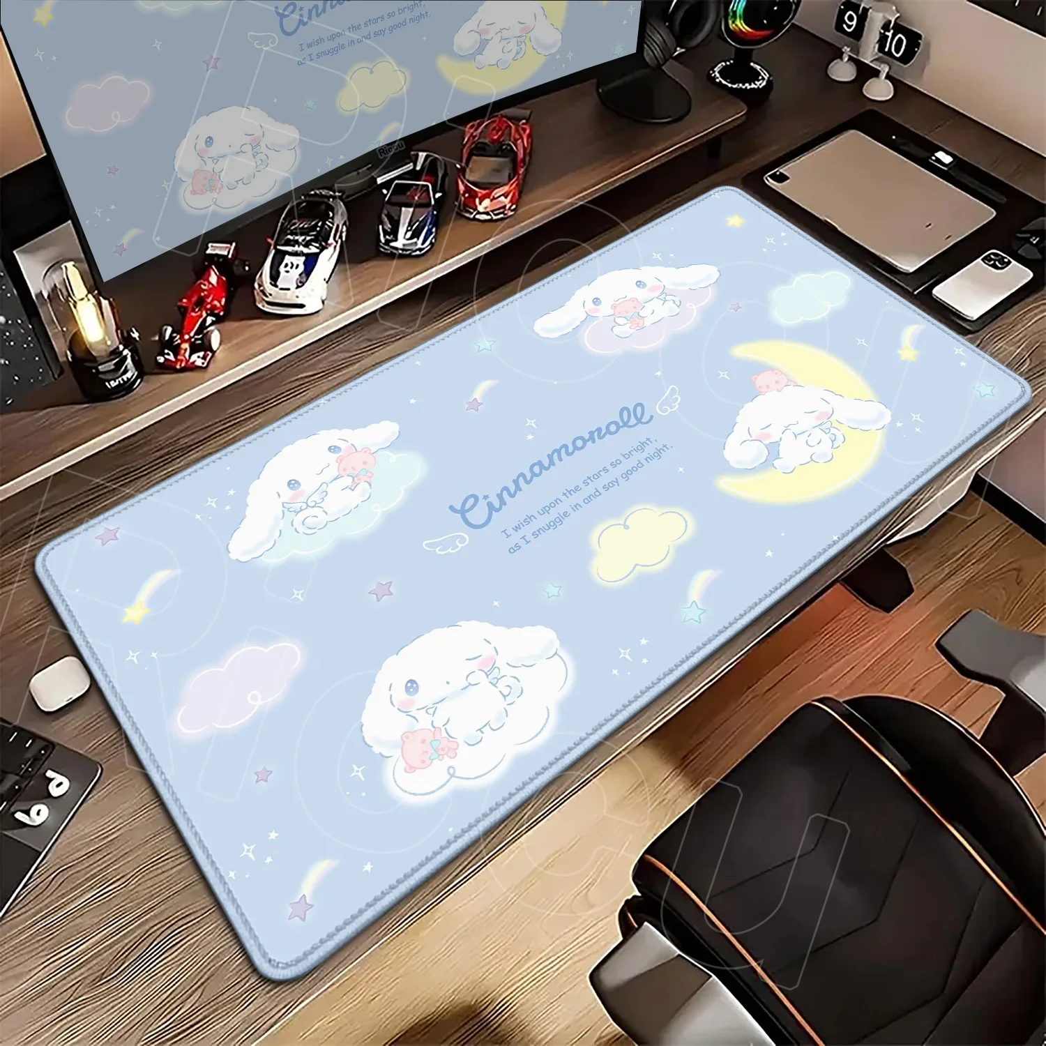 

XXL Cartoon Cinnamoroll Mouse Pad Kawaii Anime Extended Desk Mats Gaming Office Accessories Computer Mousepad Gamer Keyboard Rug