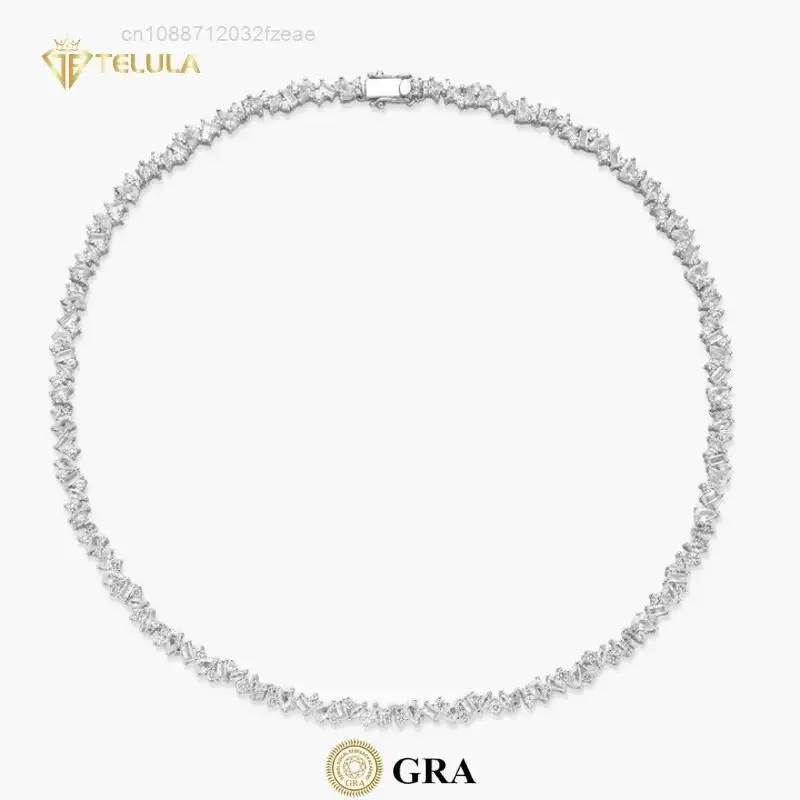 

Custom Many Shape Moissanite Necklace VVS D Color GRA Certified S925 Gold Plated Moissanite Necklace