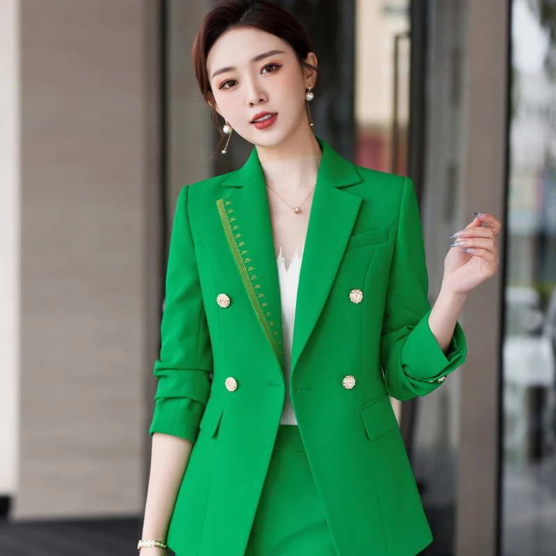 Imagem -02 - Feminino Ternos de Negócios Formal Profissional ol Estilos Pantsuits Blazers Senhoras Escritório Trabalho Wear Calças Femininas Conjunto 2023 Mais Novo