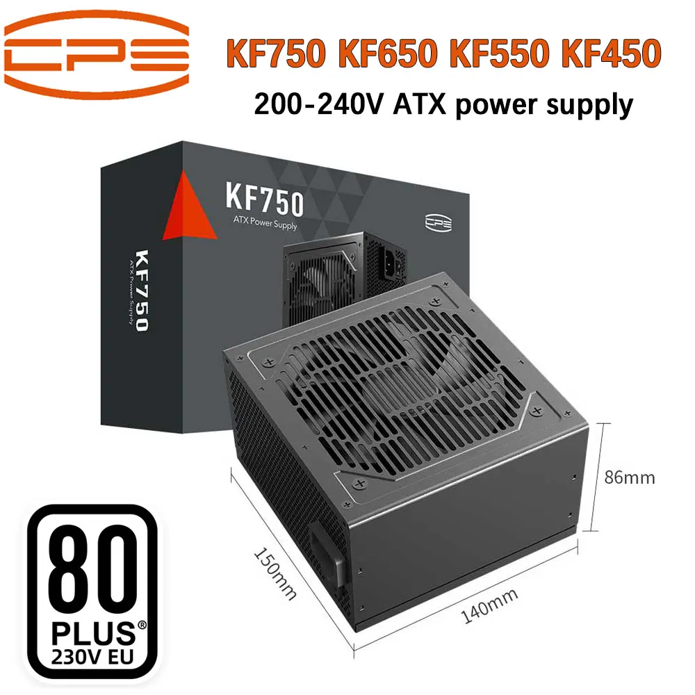 

PCcooler ATX white brand chassis power supply 200~240V non-module active 80 PLUS power supply (750W/650W/550W/450W)