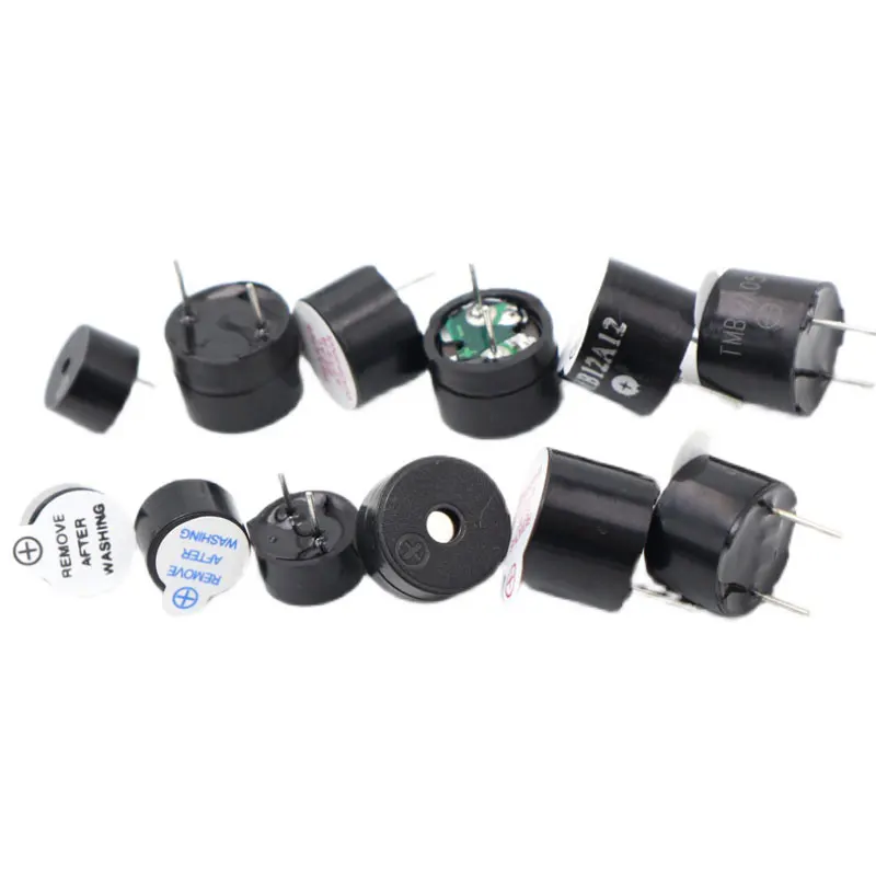 초소형 압전 버저 직경 9mm (KC 시리즈) - 옵션 5.5Ω/16Ω/42Ω - 고온 내성 친환경, 일체형 설계