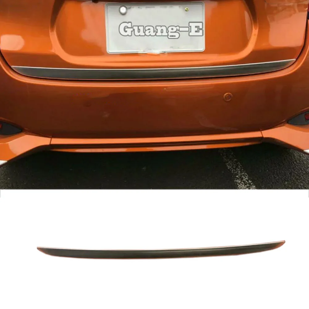 

Car Stainless Steel Rear Back Door License Tailgate Bumper Frame Plate Trim Lamp Trunk 1pcs For Nissan NOTE 2017 2018 2019 2020