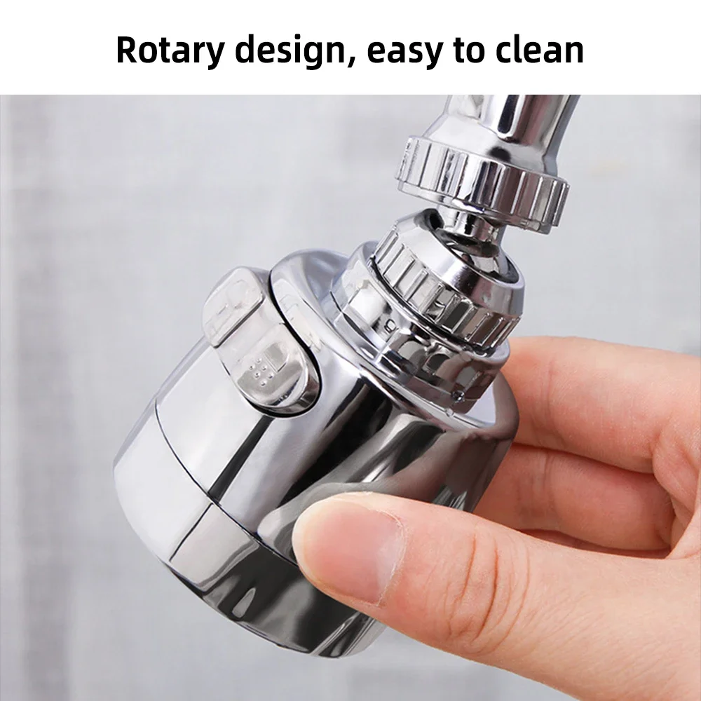2 Modes Rotatable Water Saving Kitchen Faucet Extender High Pressure Splash-Proof Nozzle Tap Adapter Sink Filter Sprayer