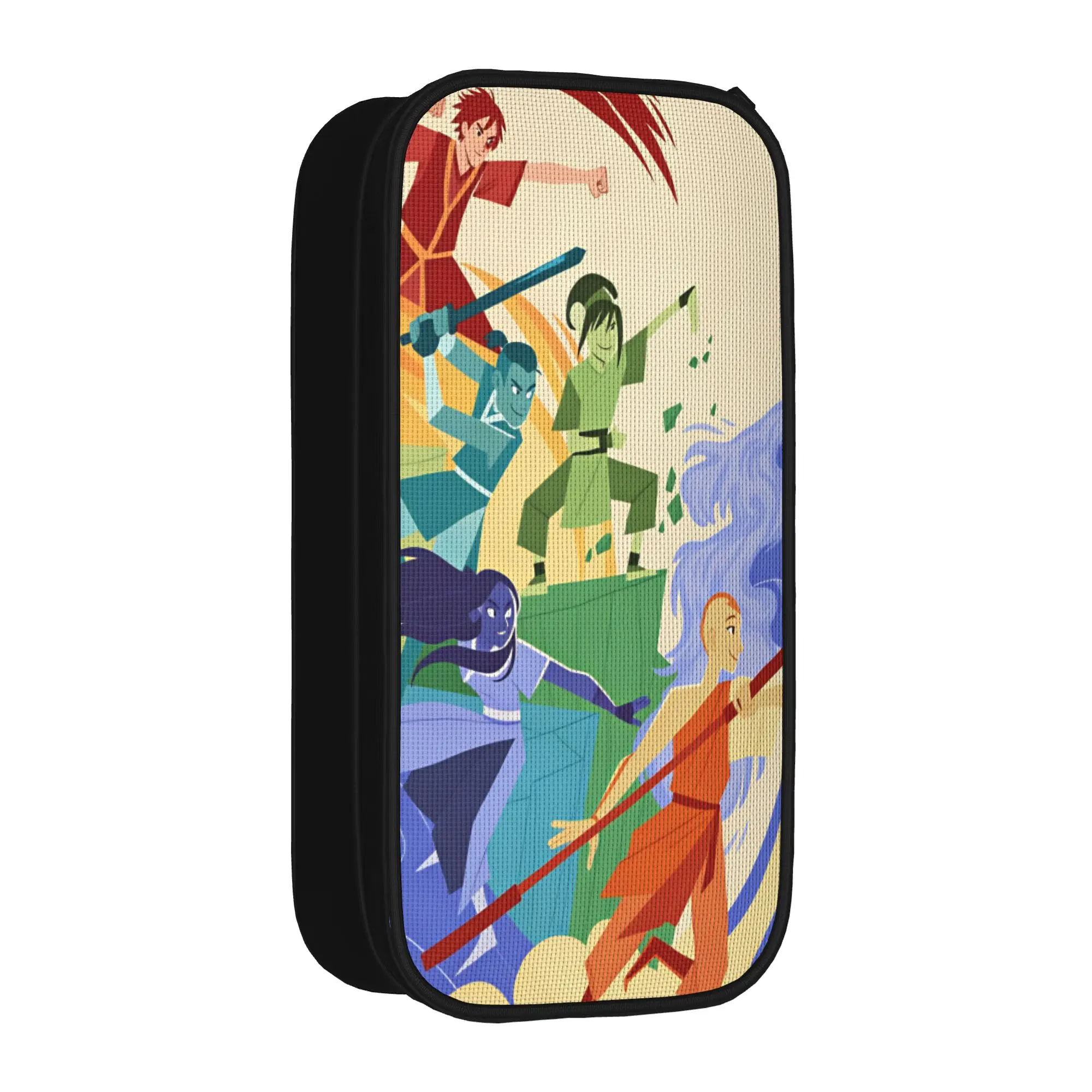 Lovely Pencil Case Avatars Airbenders Pencil Box  School Pencil Cases Boy Girl Zipper Graphic Stationery Organizer