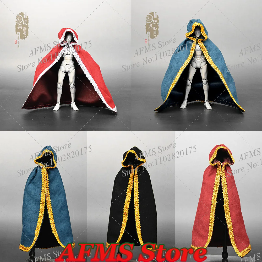 Sammlerfigur im Maßstab 1:12, langer Umhang, Cosplay, Star Wars, großer Hut, Schal, Umhang, Zubehör, passend für 6-Zoll-Actionfiguren-Modellpuppen