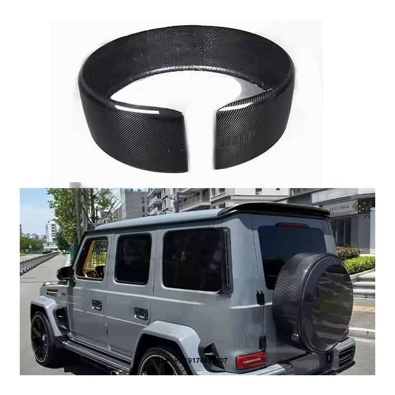 

For G-Class W464/G500/G350/G63 2019+ Carbon Fiber Body Kit Spare Tire Ring Cover Frame-Easy