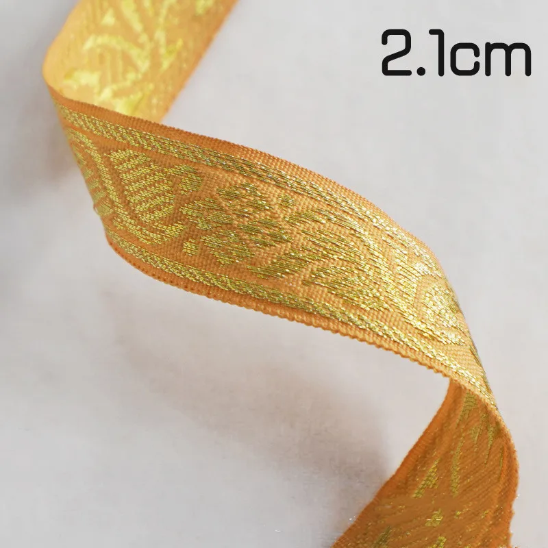 1 Yards Flower Ribbon Jacquard Decoration Stripe Ethnic Webbing DIY Trim
