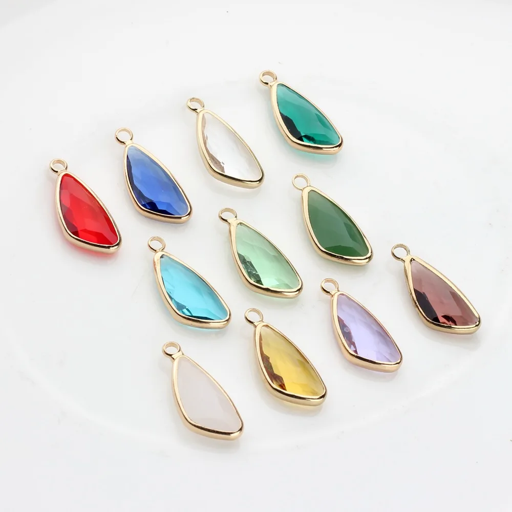 Exquisite Crystal Glass Charms Pendant for DIY Necklace Earring Decoration