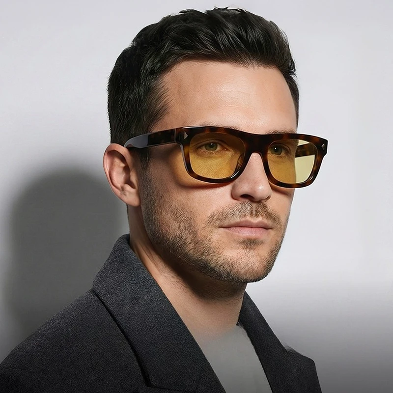 

Квадратные солнцезащитные очки в европейском и американском стиле, универсальные и модные женские солнцезащитные очки из ацетата