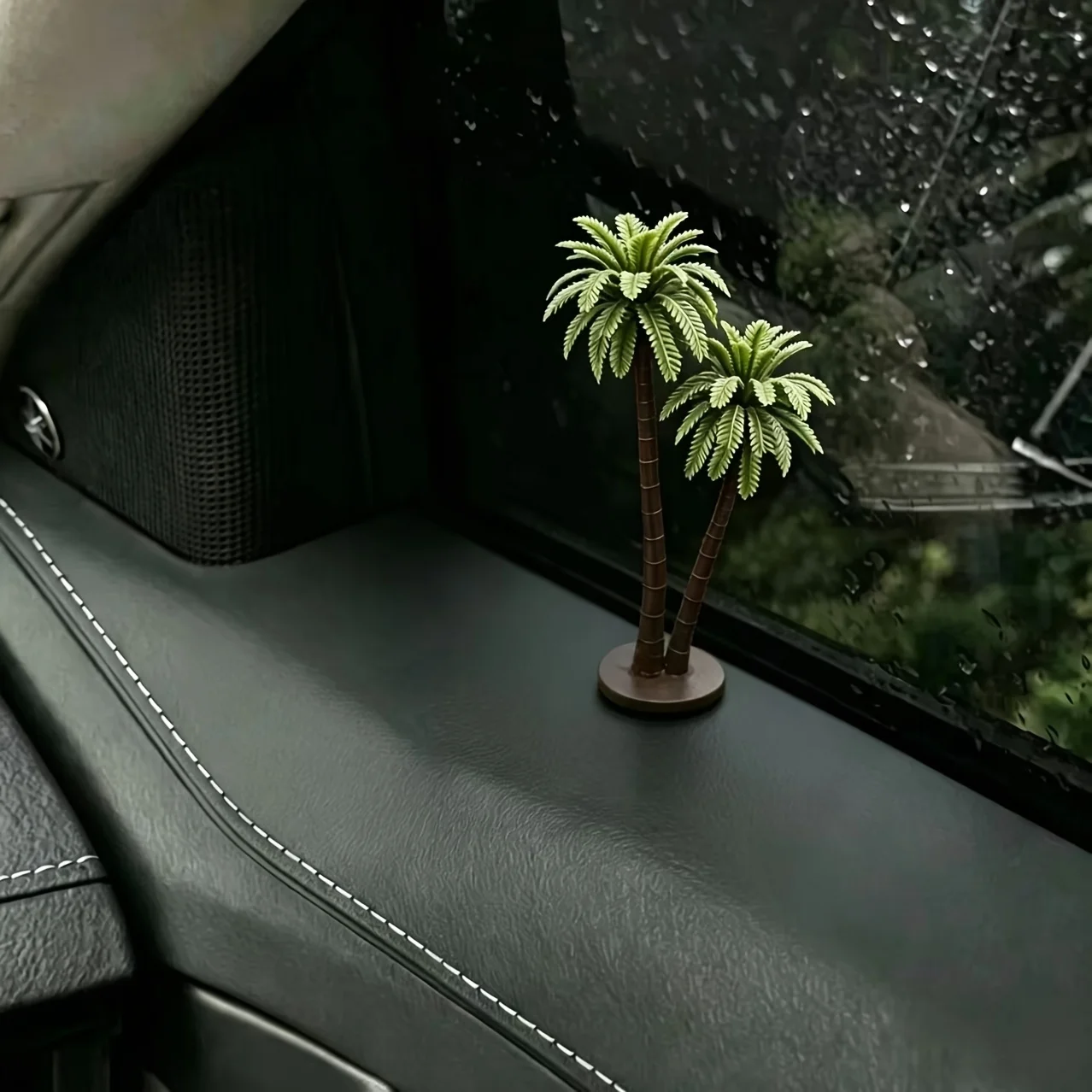 2 mini palm tree car ornaments, dashboard ornaments, car decorations, home decor. A must-have gift.