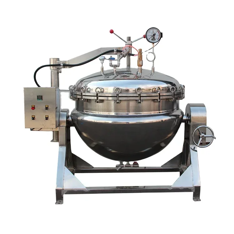 Corn, sweet potato, zongzi and rice steam-heated fully automatic high-pressure industrial cooking pot