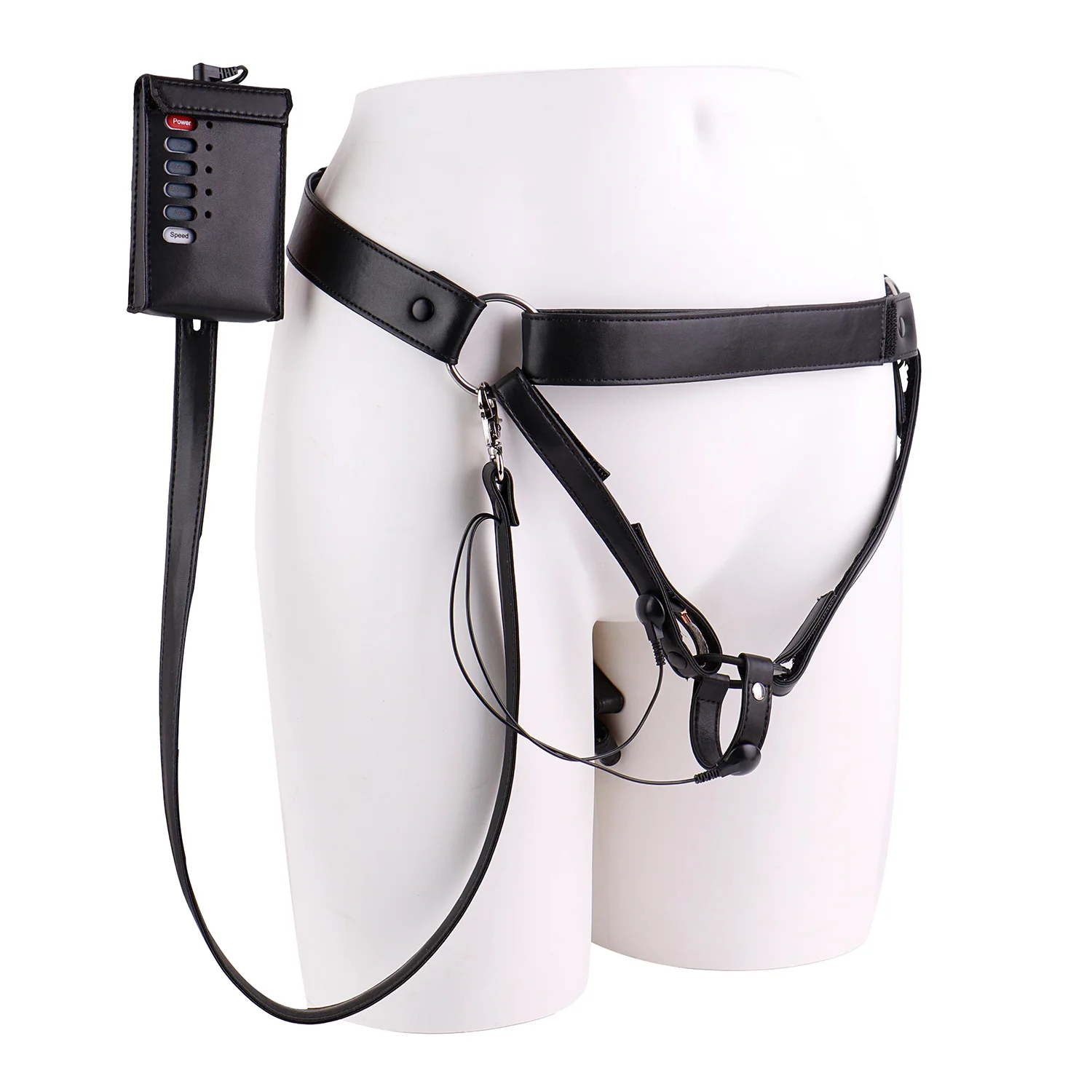 ANOSX Electro Harness Auxiliary Chastity Belt For Chastity Cage Male Quick-Release Men's Briefs With Leash Scrotum Binding Belts - view 3