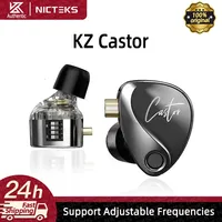 KZ Castor Improved Bass HiFi Earphone Dual Dynamic Driver High-end Tunable Balanced Armature In-ear Headphone Music Wired Earbud