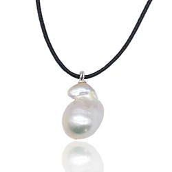 Baroque pendant large flame spherical white natural pearls women's jewelry