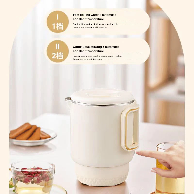 GELAIBO folding kettle travel portable kettle 304 stainless steel electric kettle double-layer anti-scalding