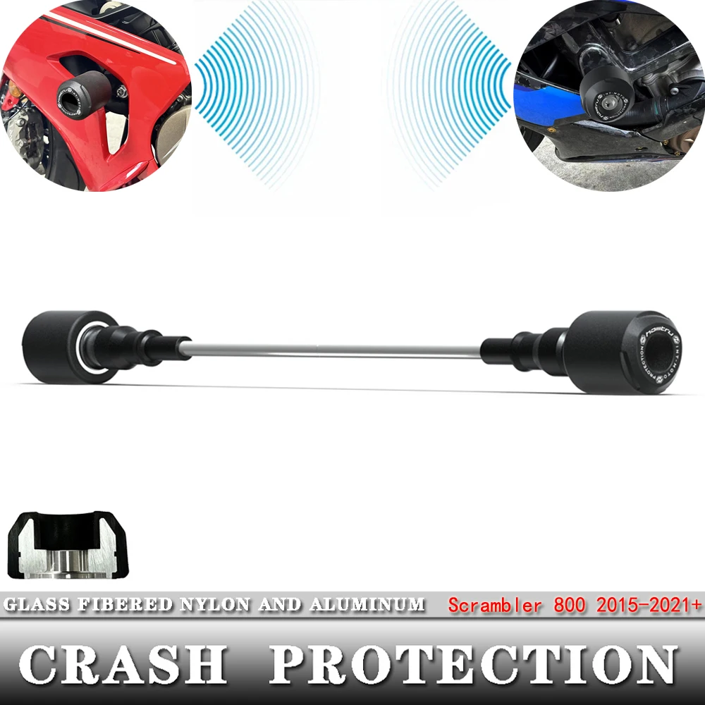 

For Ducati Scrambler 800 2015 2016 2017 2018 2019 2020 2021+ motorcycle Crash Protection Bobbins Aluminum + nylon fiberglass