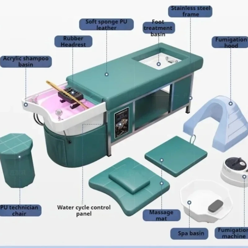 Спа-растяжитель для волос, массажная кровать, оборудование для салона, кресла для салона, Парикмахерская вода