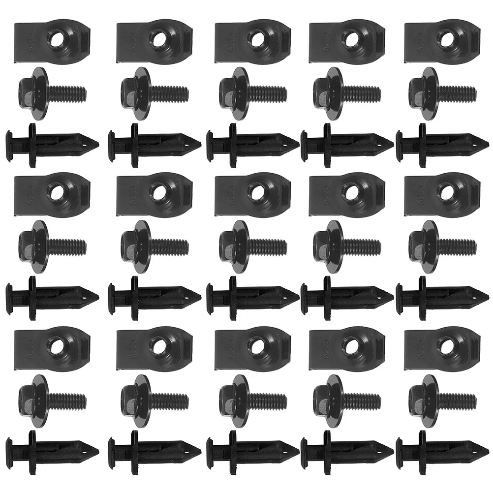 

Universal Engine Splash Shield Guard Body Bolts Screws Bumper Clips Extruded U-Nuts Kit for Automotive Hardware Car