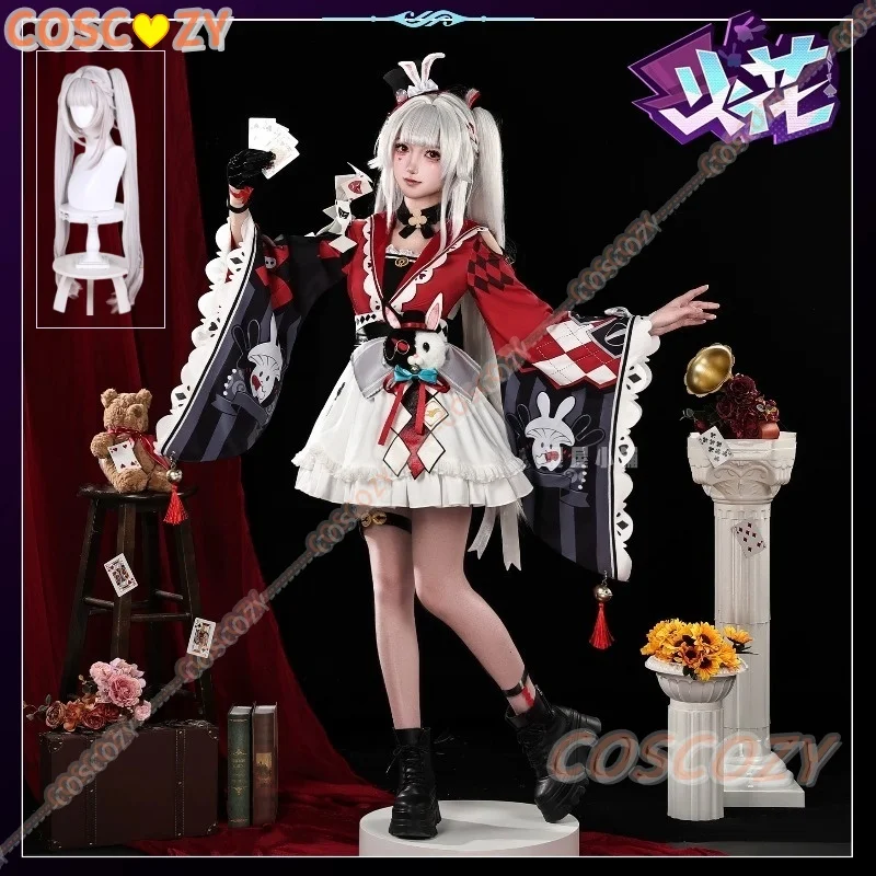 

Game Honkai Star Rail Sparxie Cosplay Costume Wig Outfit Dress Carnival Halloween New Year Comic Role Play Uniform Hat Set