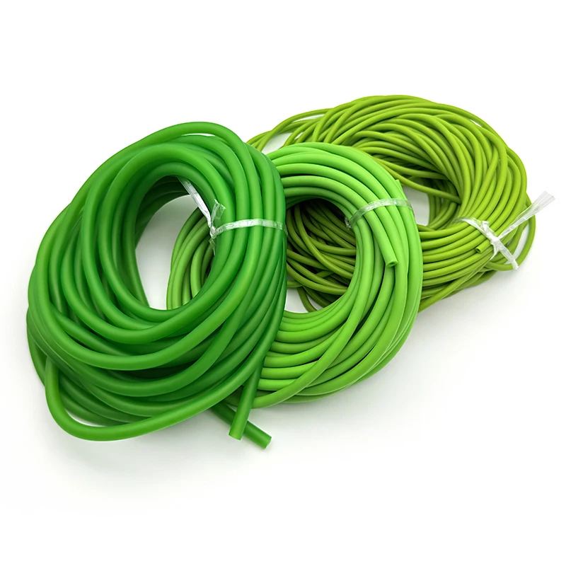 1.6-8mm Green Natural Latex Tube 1-5M High Elasticity High Resilience Antifreeze Tensile Rubber Hose for Slingshot & Craft Use